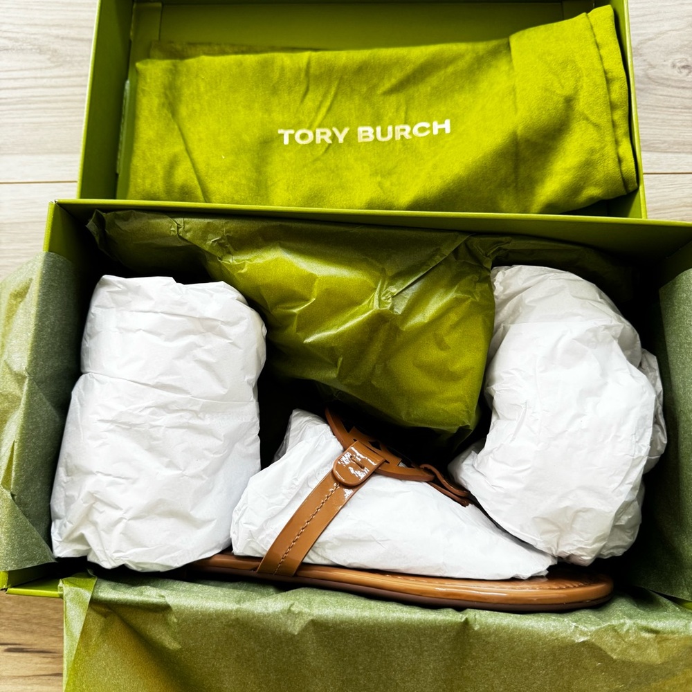 ☀️NEW☀️Tory Burch Miller Sandals Tan 8 - Picture 3 of 12